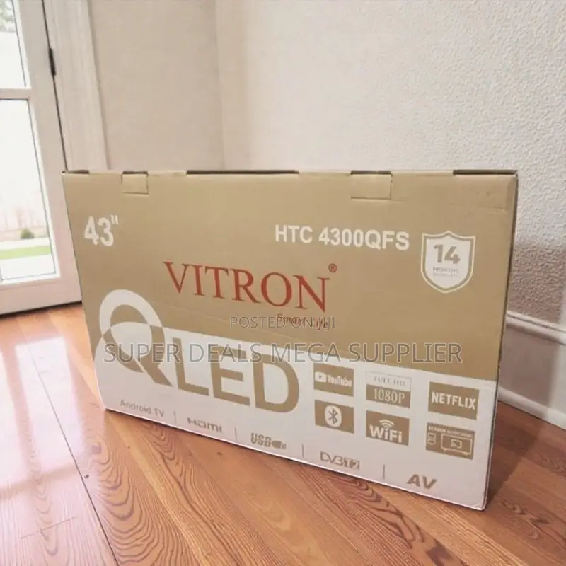 Vitron 43 Inch Qled Smart Android Frameless Tv With Hd Display