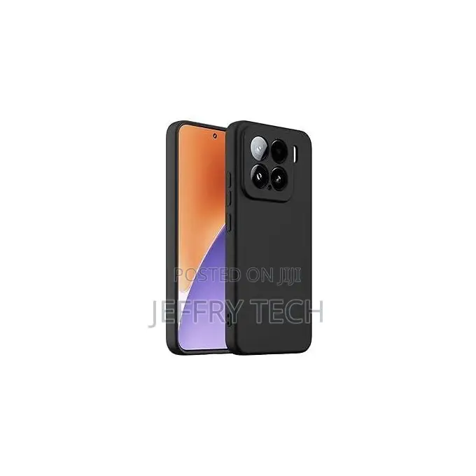 Liquid Black Pouch for Xiaomi 15 - Flexible Silicone Protective Cover