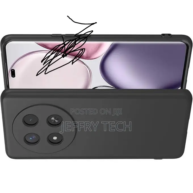 Liquid Black Pouch for Honor X9c - Flexible Tpu Scone Protective Case