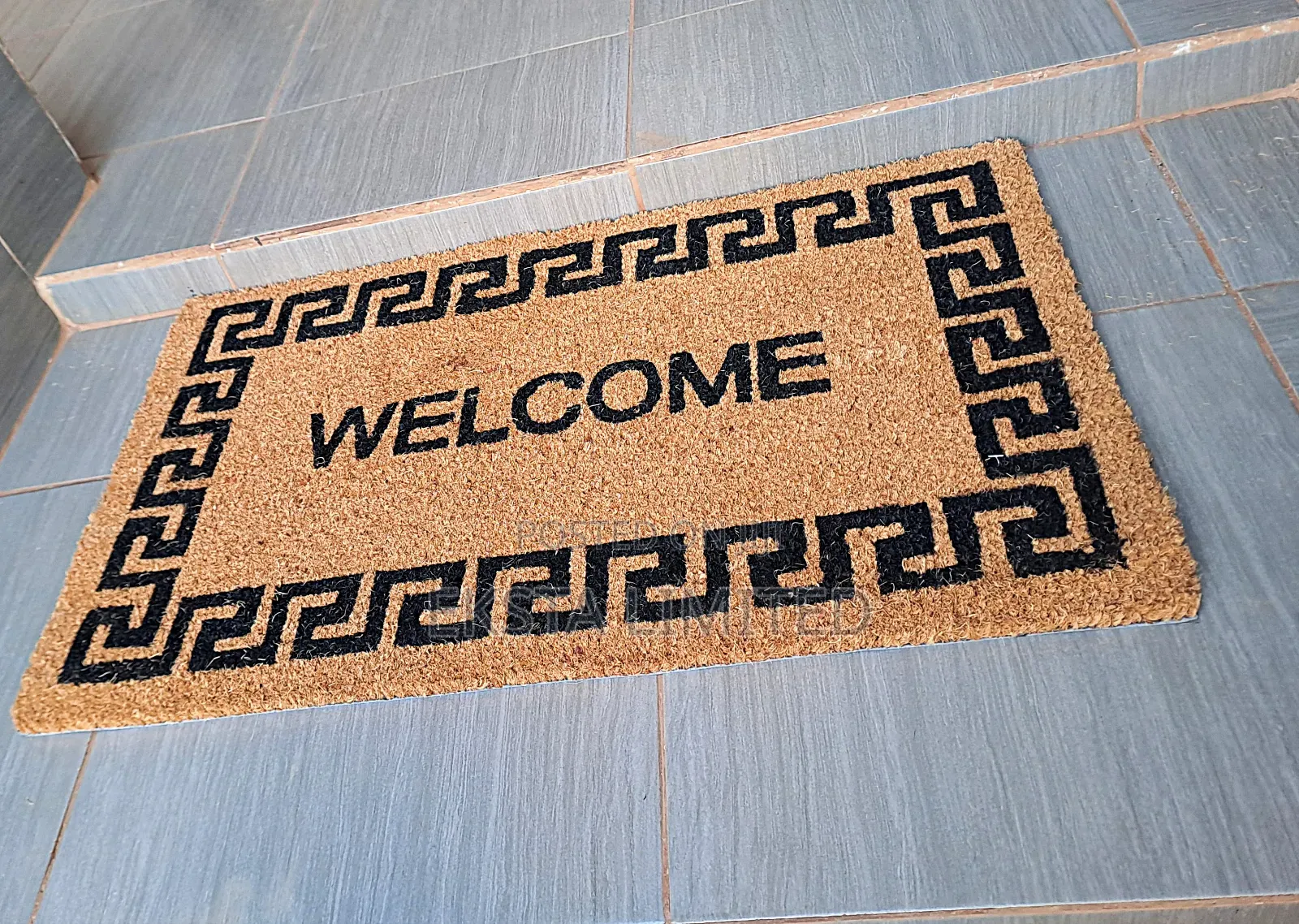 Printed PVC Backed Coir Door Mat 45x75cm