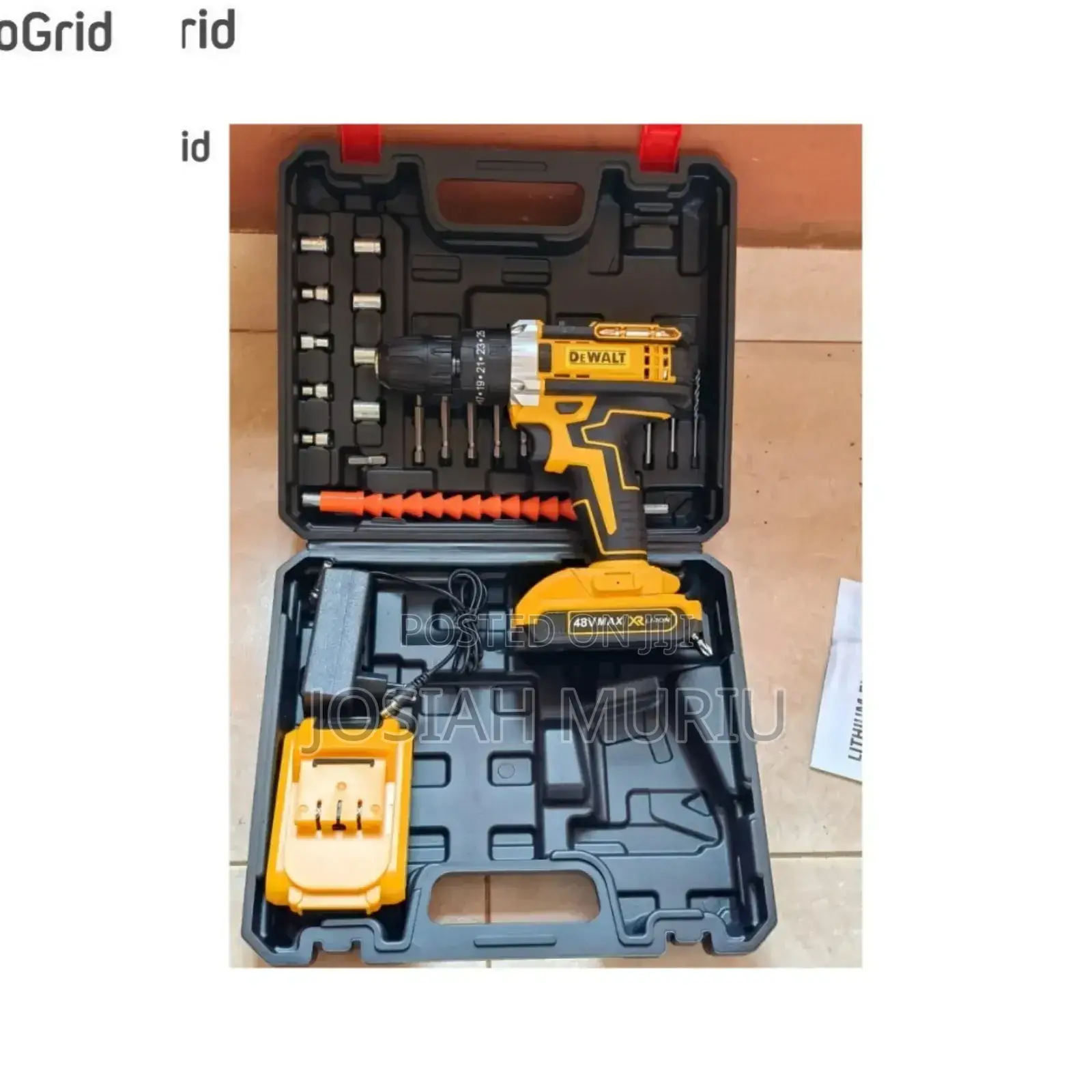 48v Cordless Dewalt Drill With Accessories