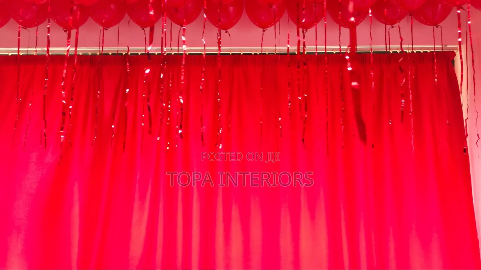 Wall Decor Red Curtains for Wall Covering