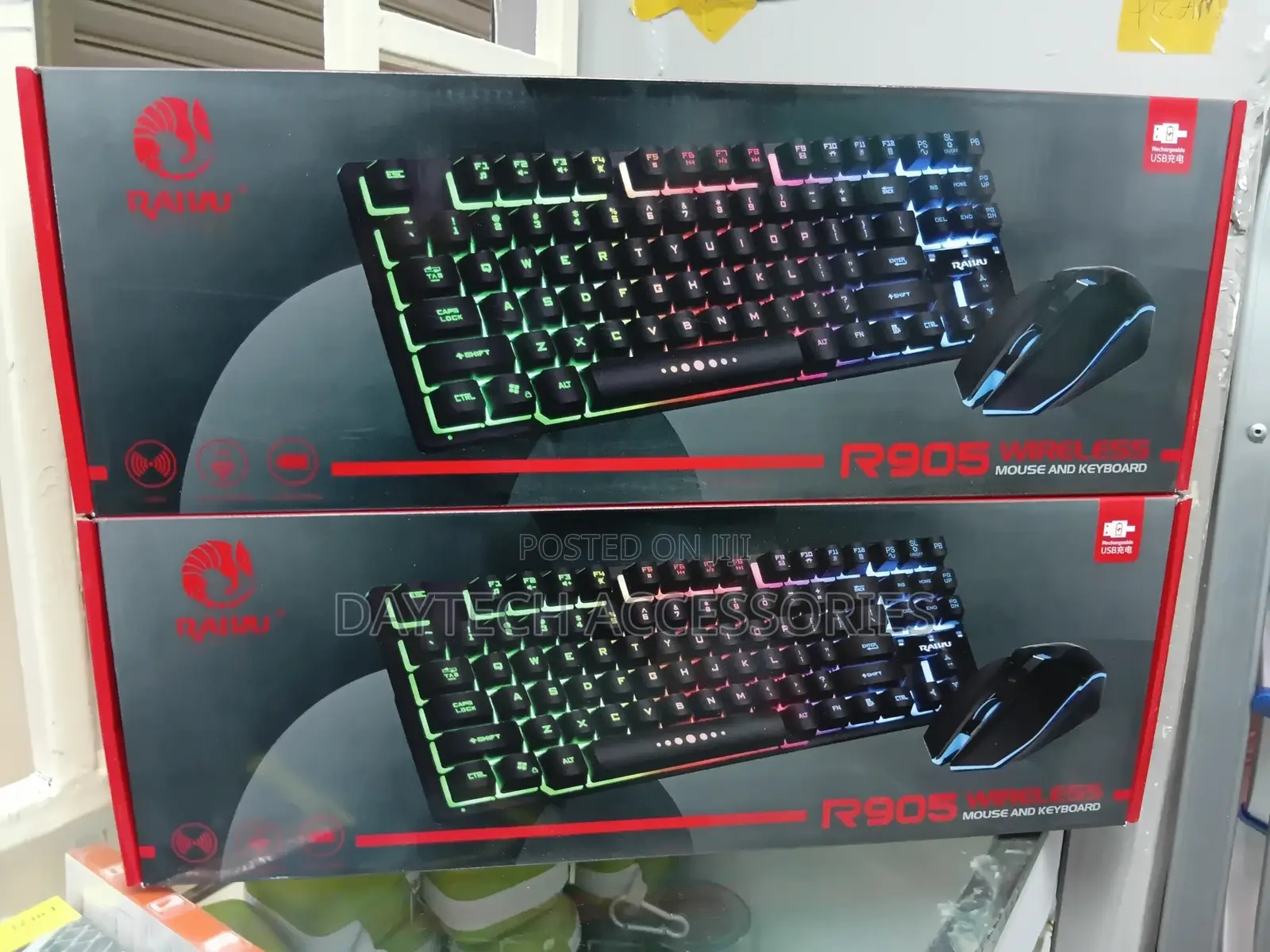 R905 Wireless Keyboard Mouse Combination Game Glowing Keyboard Set