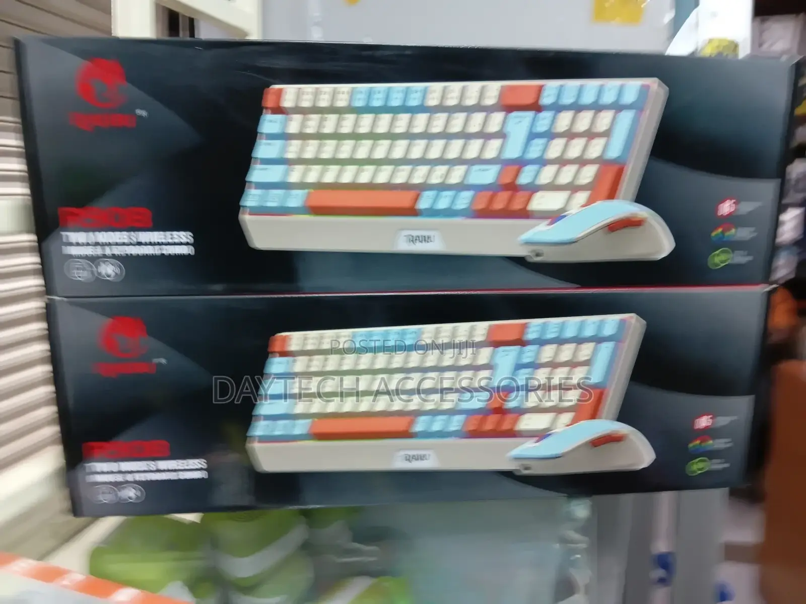 The Raiku R908 I Rechargeable Wireless Keyboard and Mouse Combo.