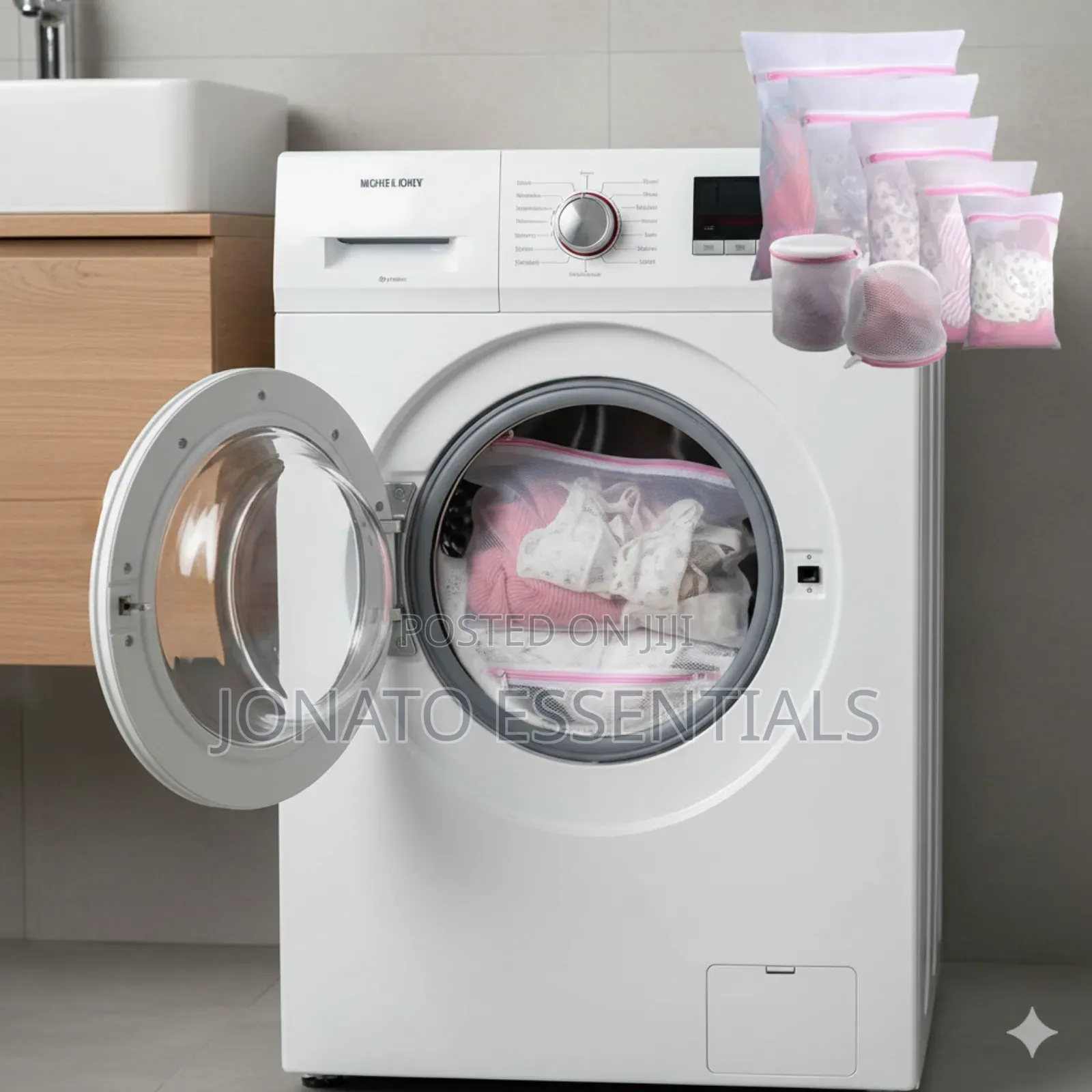 Set of 6 Premium Laundry Mesh Bags With Zipper