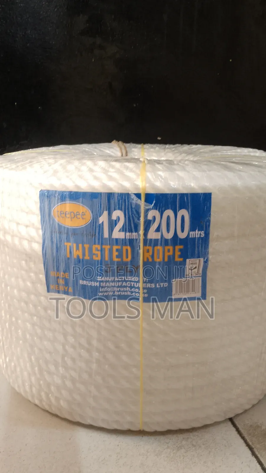 12mm 3-Ply Twisted Polythene Rope Teepee. 12mm×200m Nylon Rope.