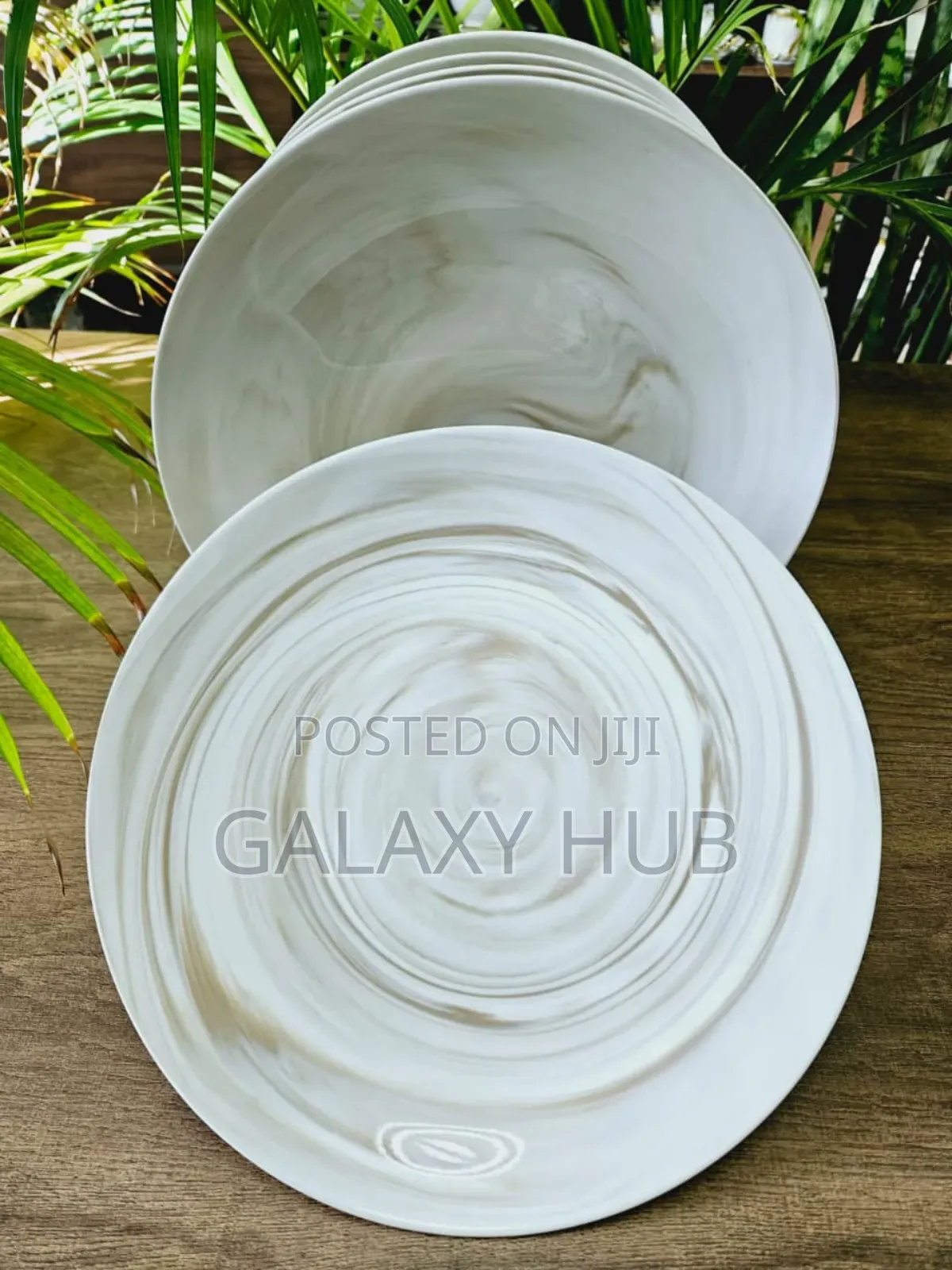 Beautiful Marble Ceramic Plates,Per Set Of 6 Pcs