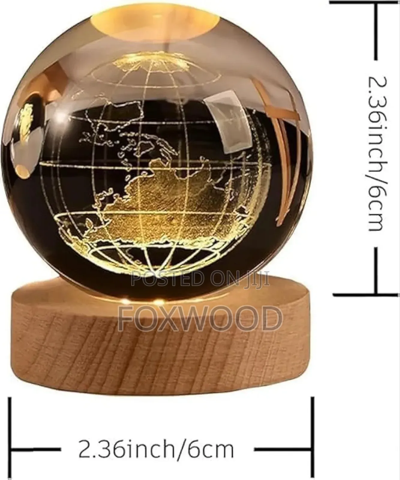 3d Earth Crystal Ball Led Night Lamp.
