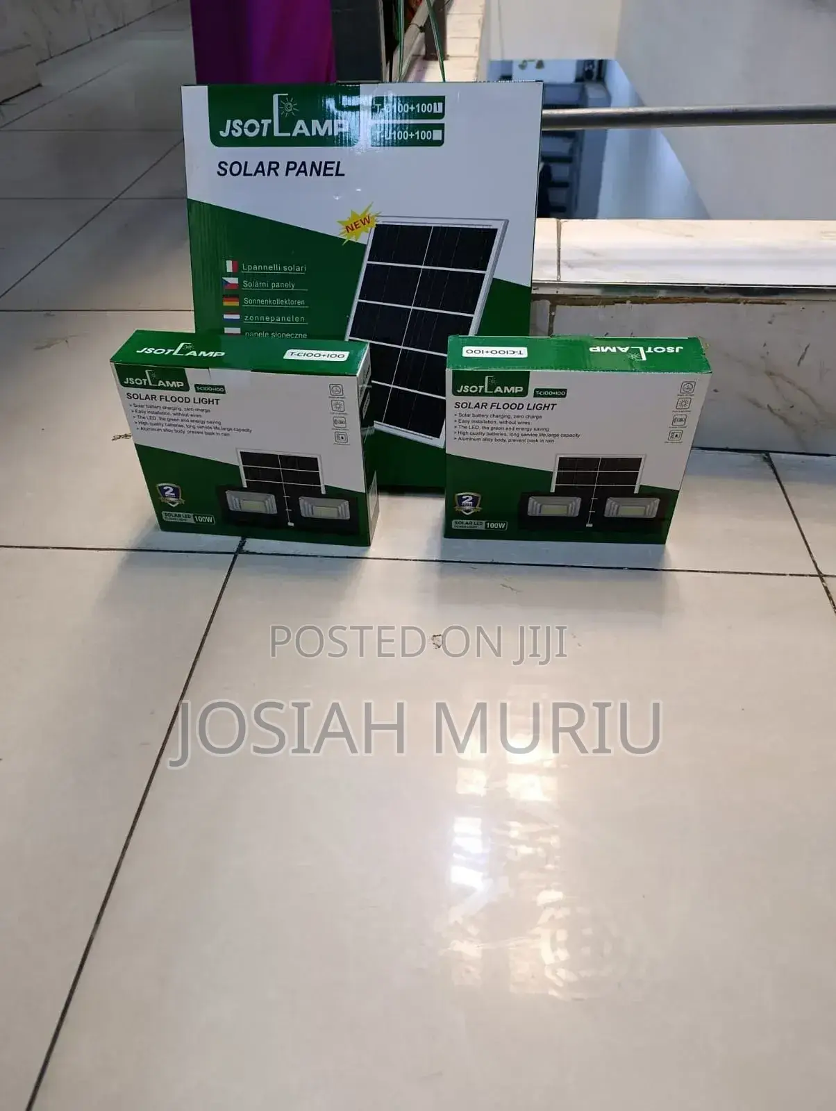 Jsot 2 in 1 100w+100w Solar Floodlight