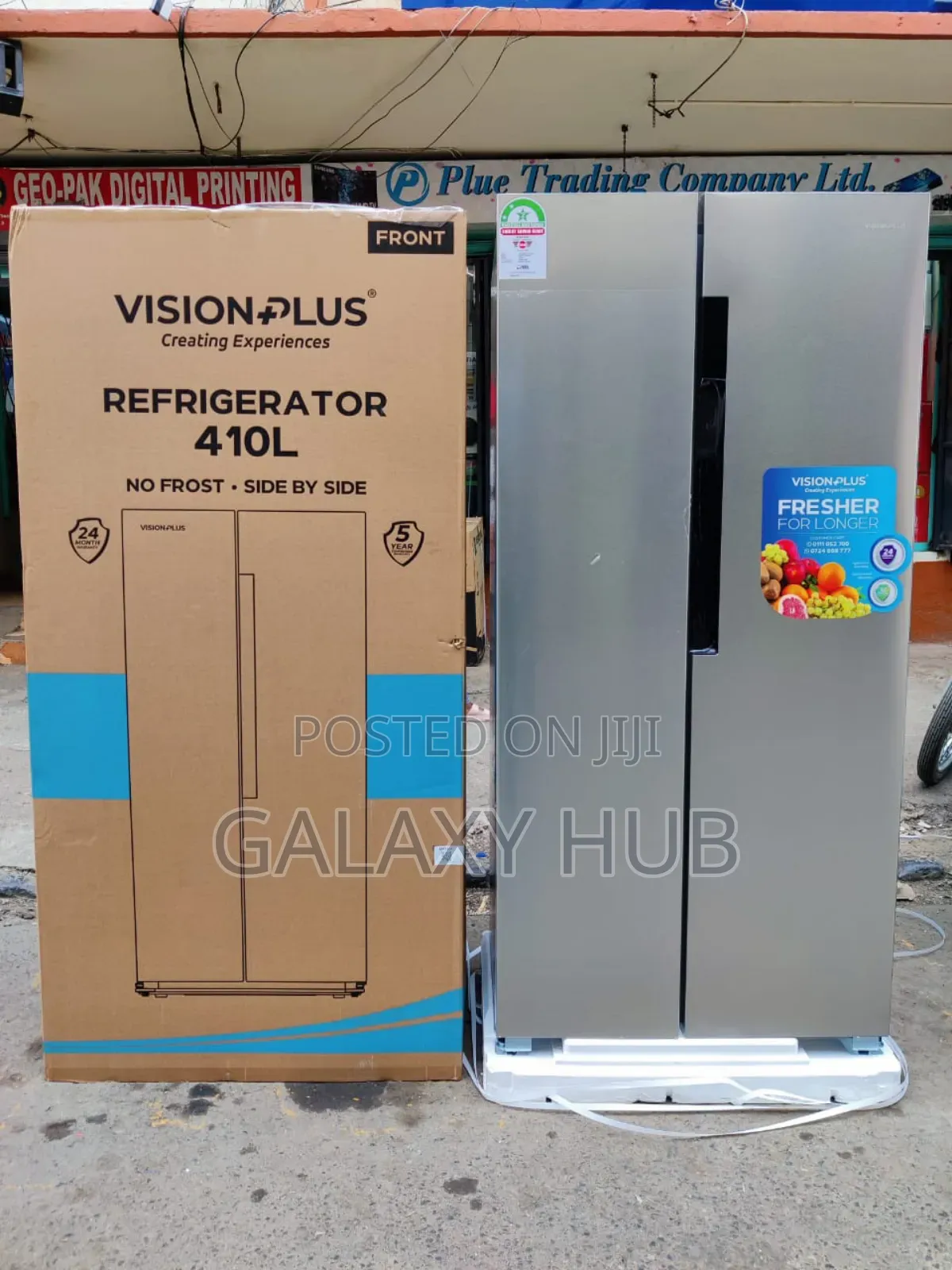 *Vision Plus Fridge Side By Side No Frost 410l