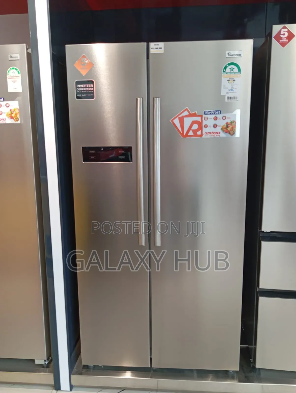*Ramtons Fridge Side By Side Led 527litres