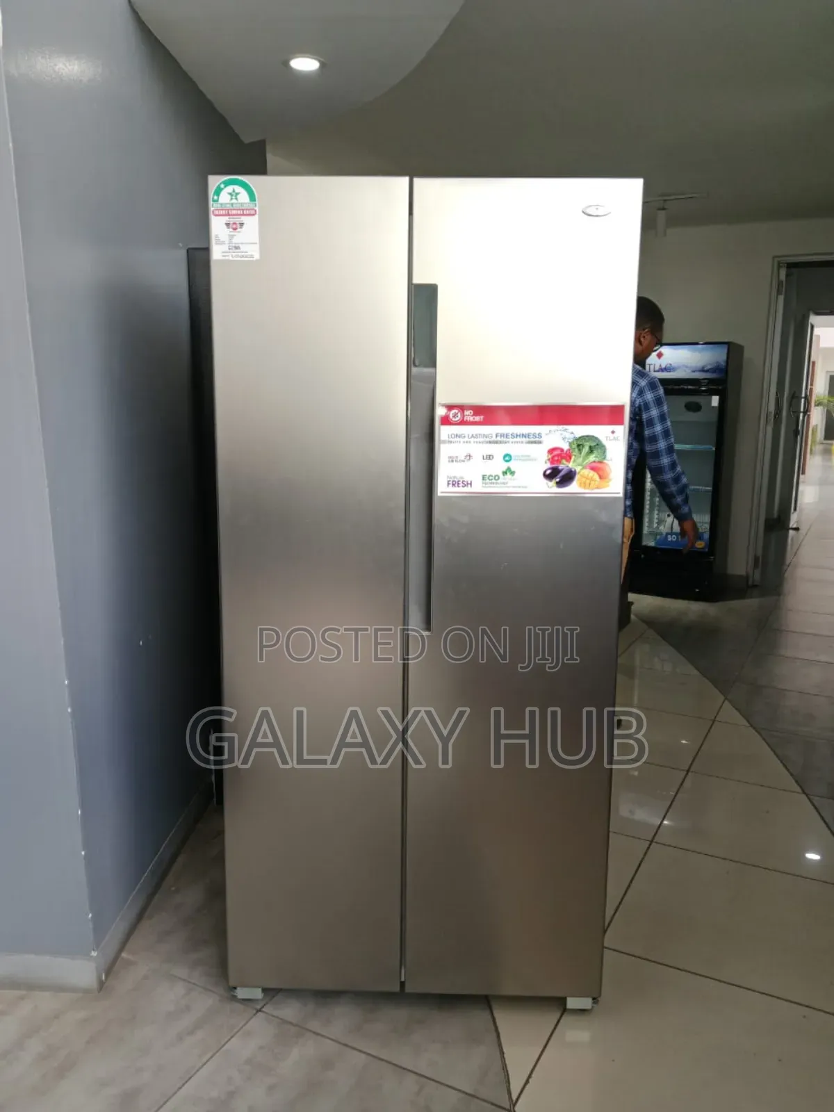 430 Litres Tlac Side By Side Nofrost Grey Refrigerator