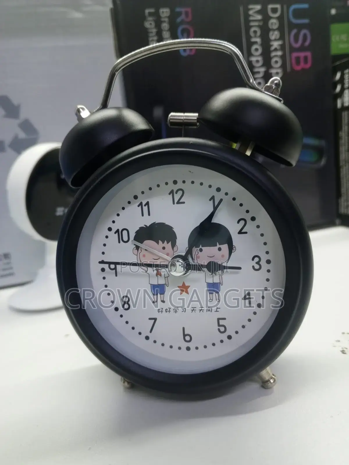 Colorful Kids Twin-Bell Analog Alarm Clock | Loud Ring Backlight