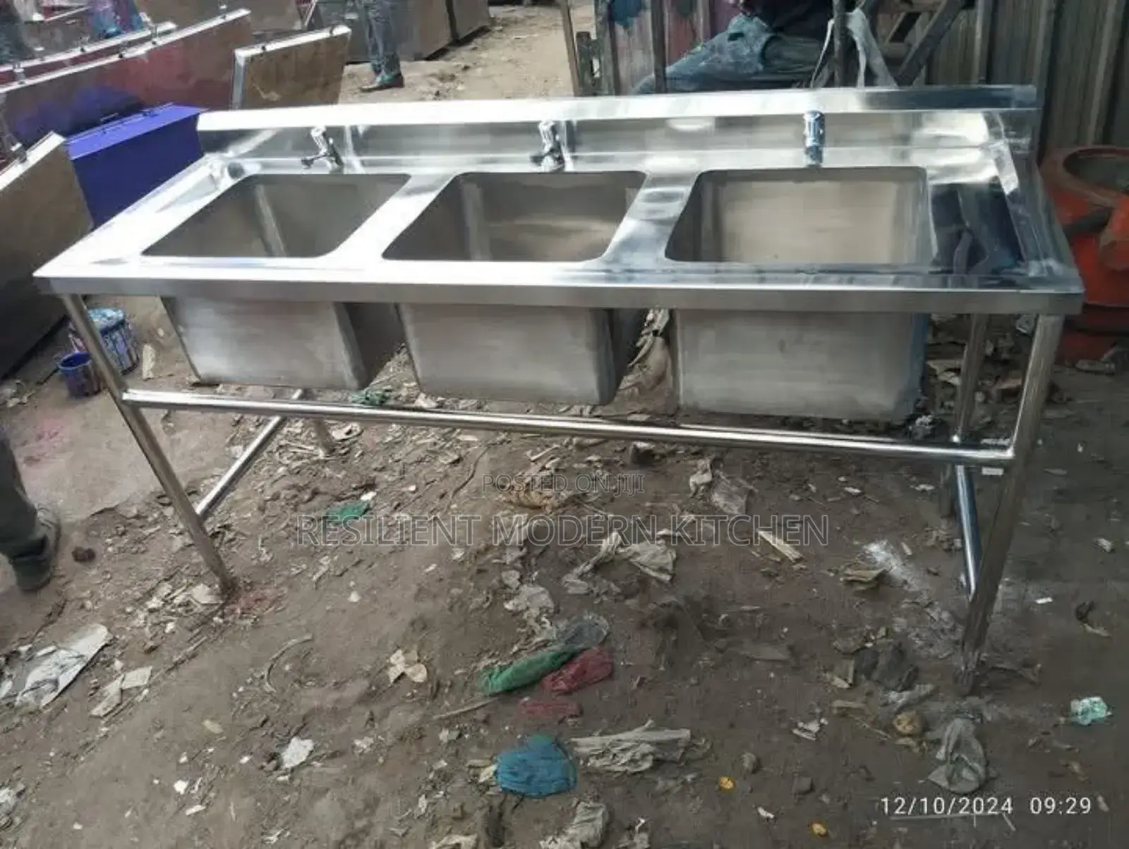 Tripple Bowl Heavy Duty Commercial Sink