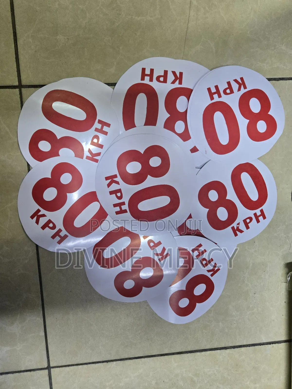 Sticker 80 KPH Red
