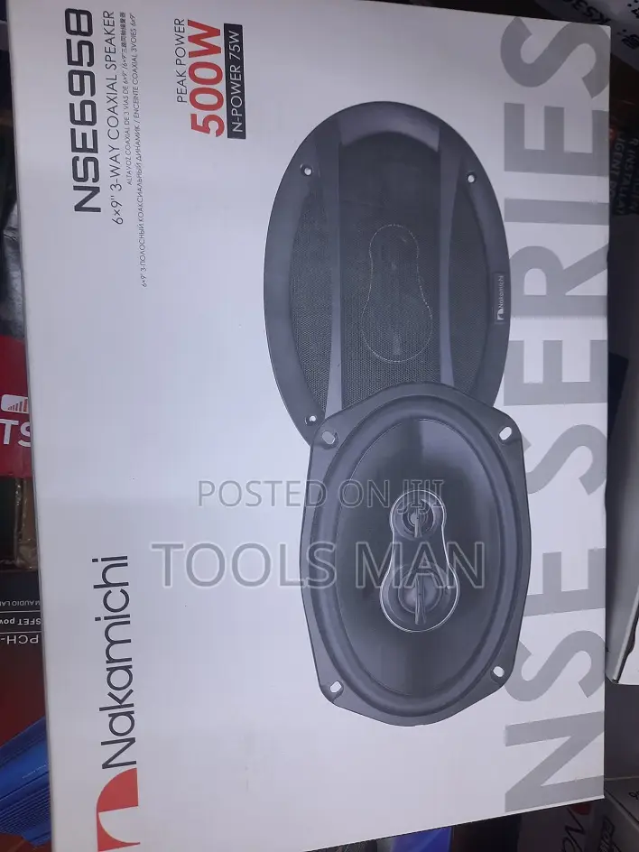 6x9" Coaxial Speakers 3 Way 500 Watts Nakamichi Nse6958 Mid Range Sub