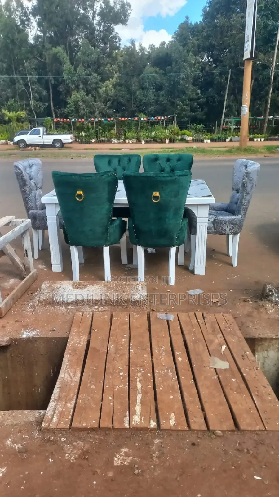 Mixed Fabric 6-Seater Dinner Set