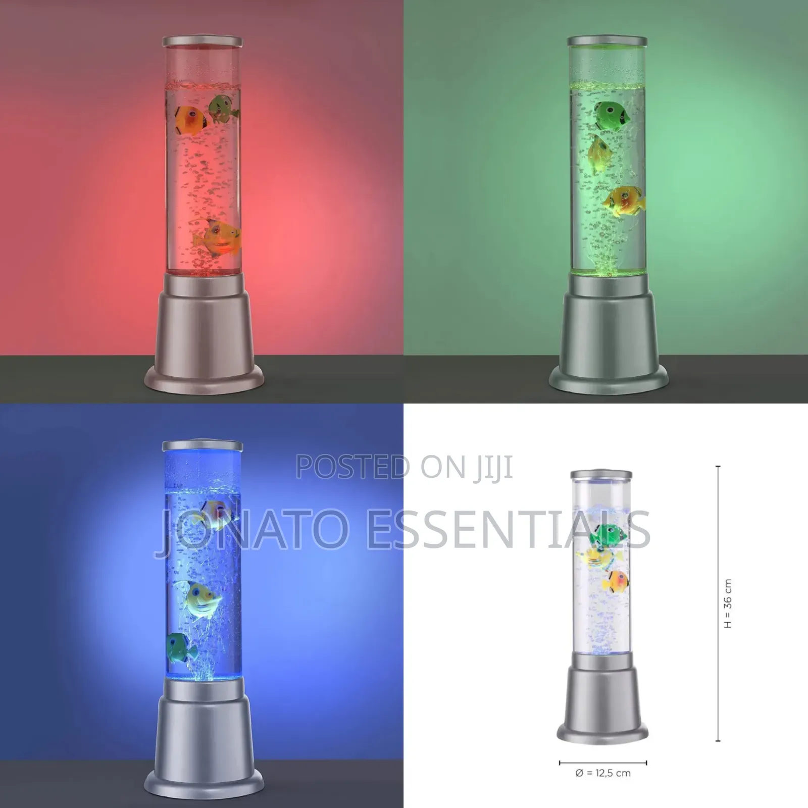 Bubble Fish Lamp 38cm Color Changing Night Light