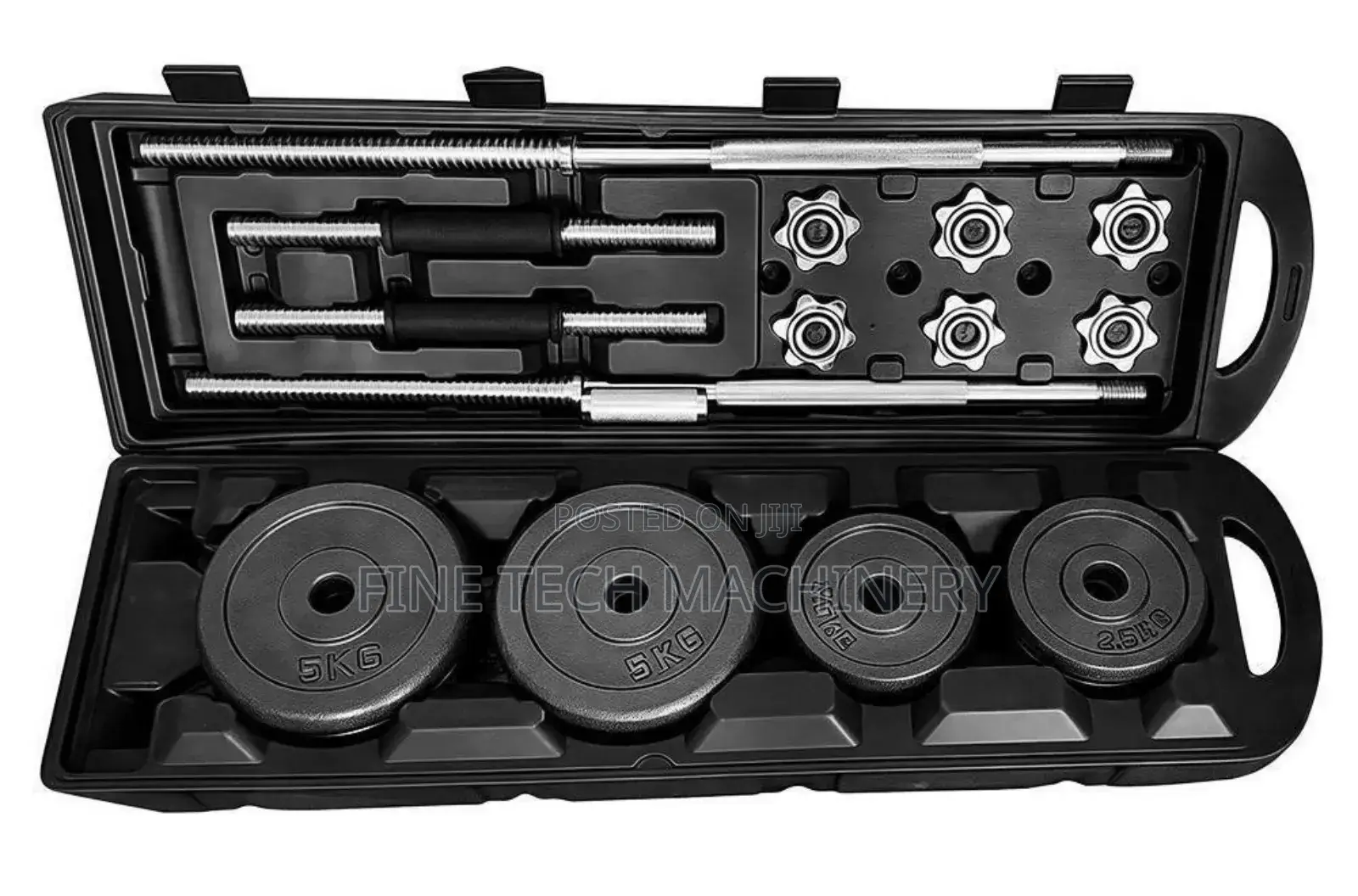 50 Kg Adjustable Cast Iron Barbell and Dumbbells Set
