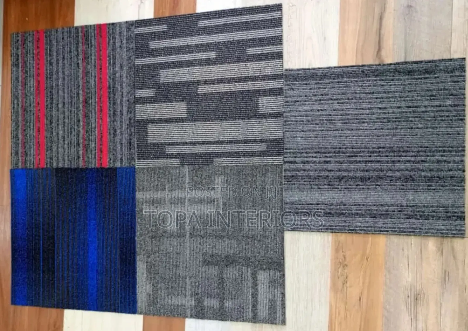 Floor Insulation PVC Backed Tile Carpets for Office Decoration