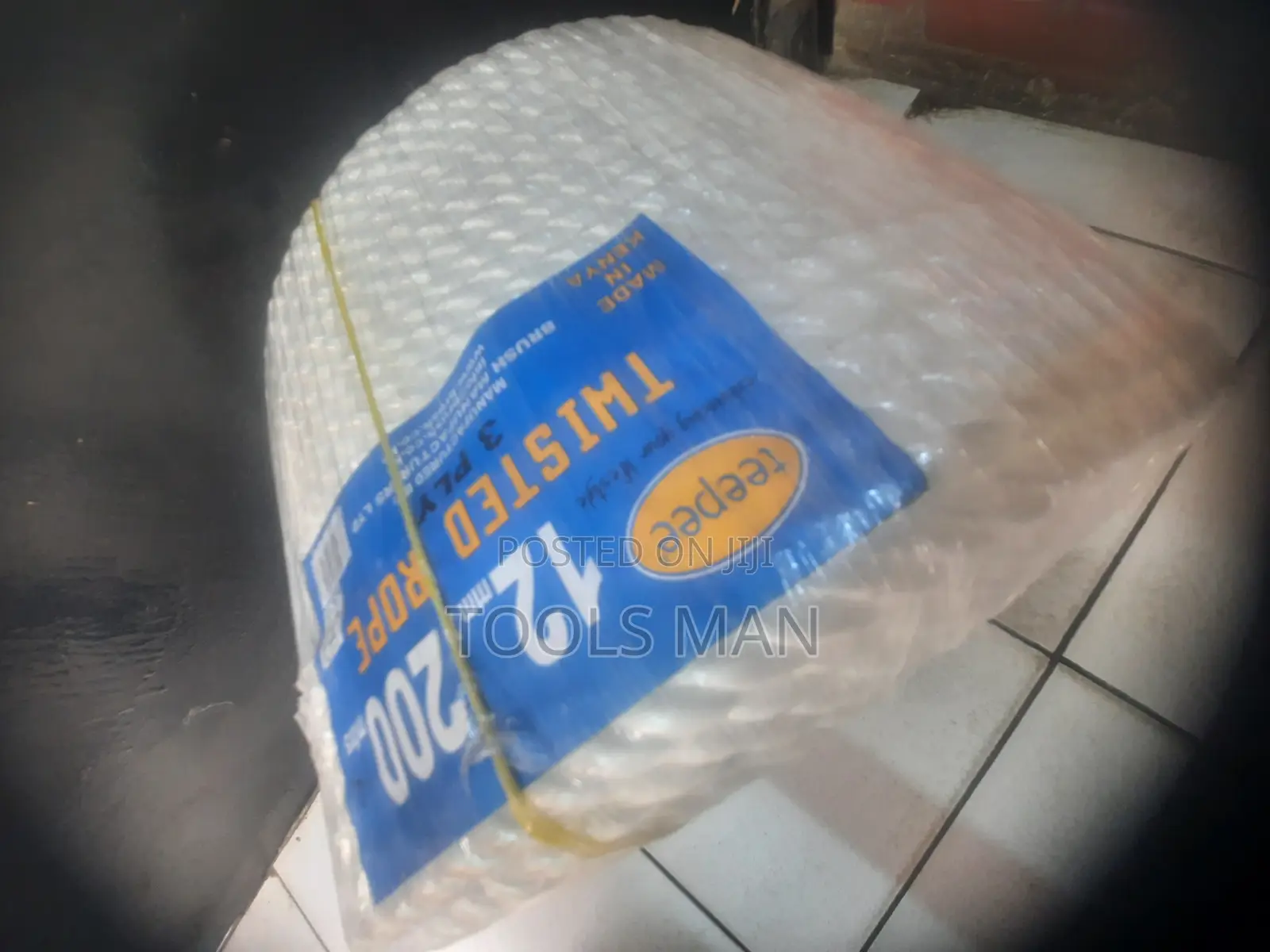Heavy Duty 12mm Diameter, 200 Meters Long, 3-Ply Twisted Rope