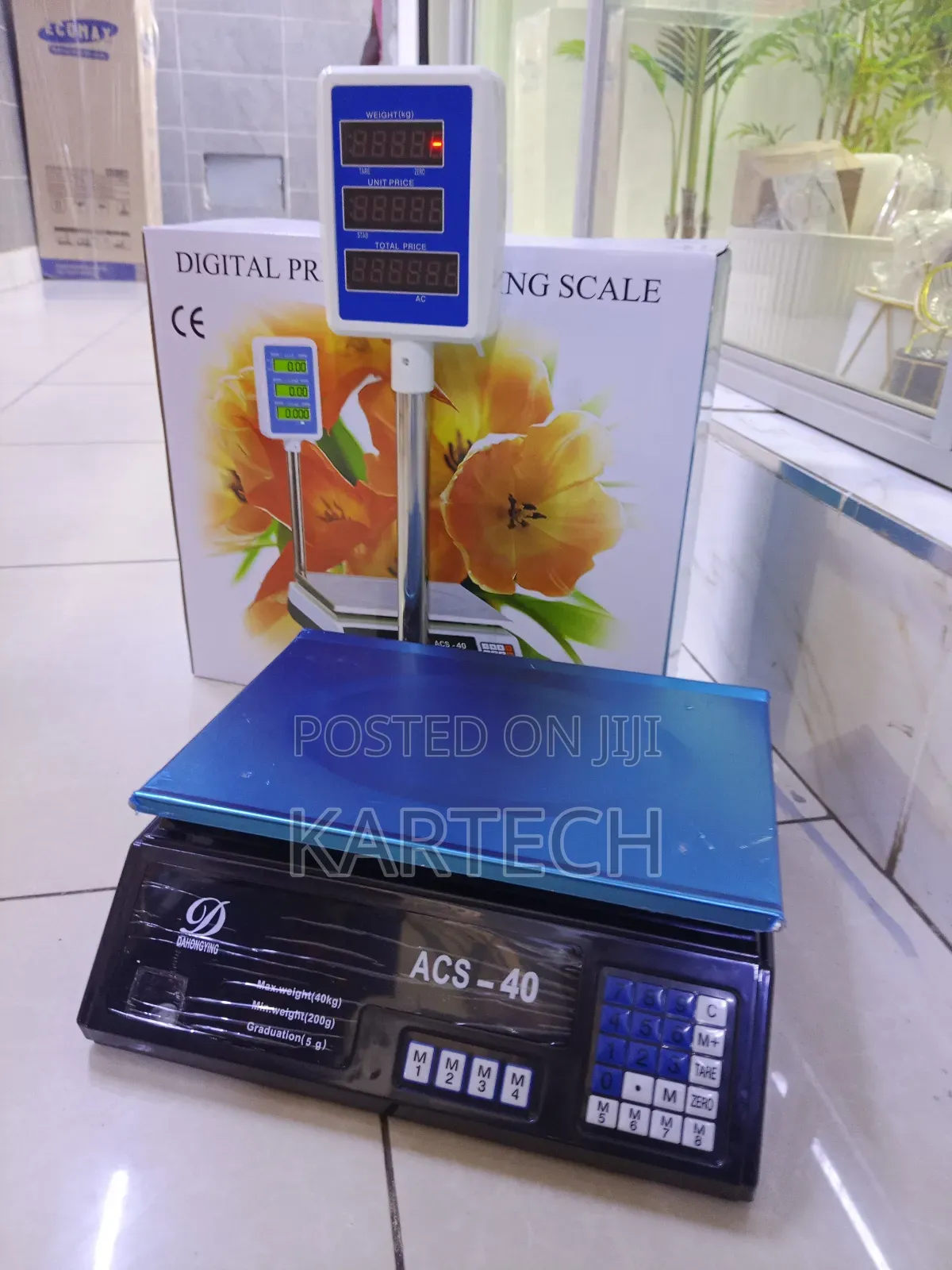 Acs 40kg Electronic Digital Weighing Scale With Price Calculator