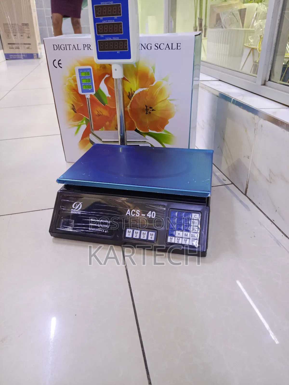 Acs 40kg Digital Weighing Scale With Price Calculator