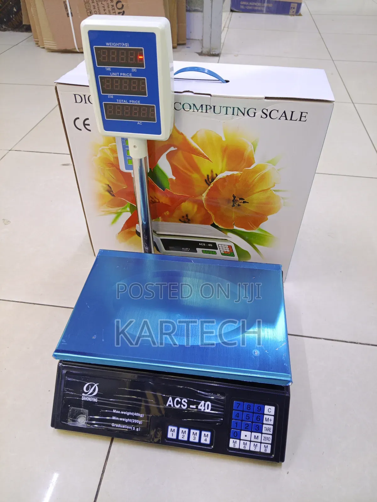 Acs 40 Heavy-Duty Market Weighing Scale 40kg With Double Display