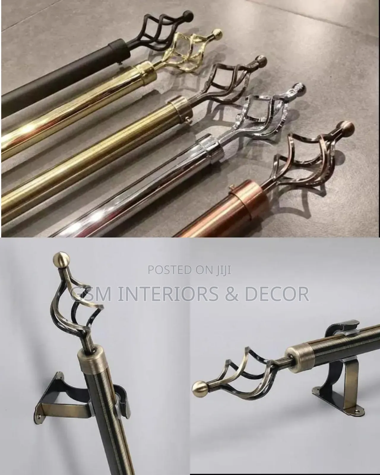 Multicolour Adjustable Curtain Rods