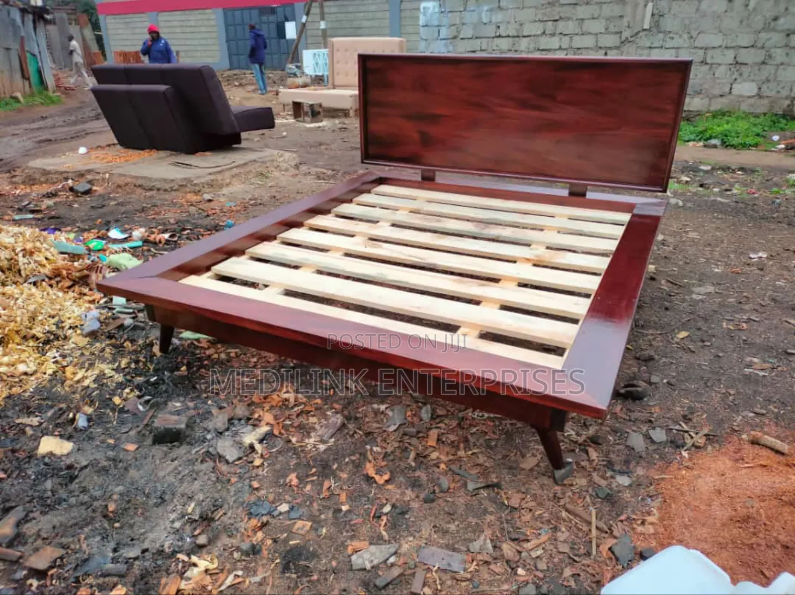 5*6 Mahogany Walnut Light Boxbed