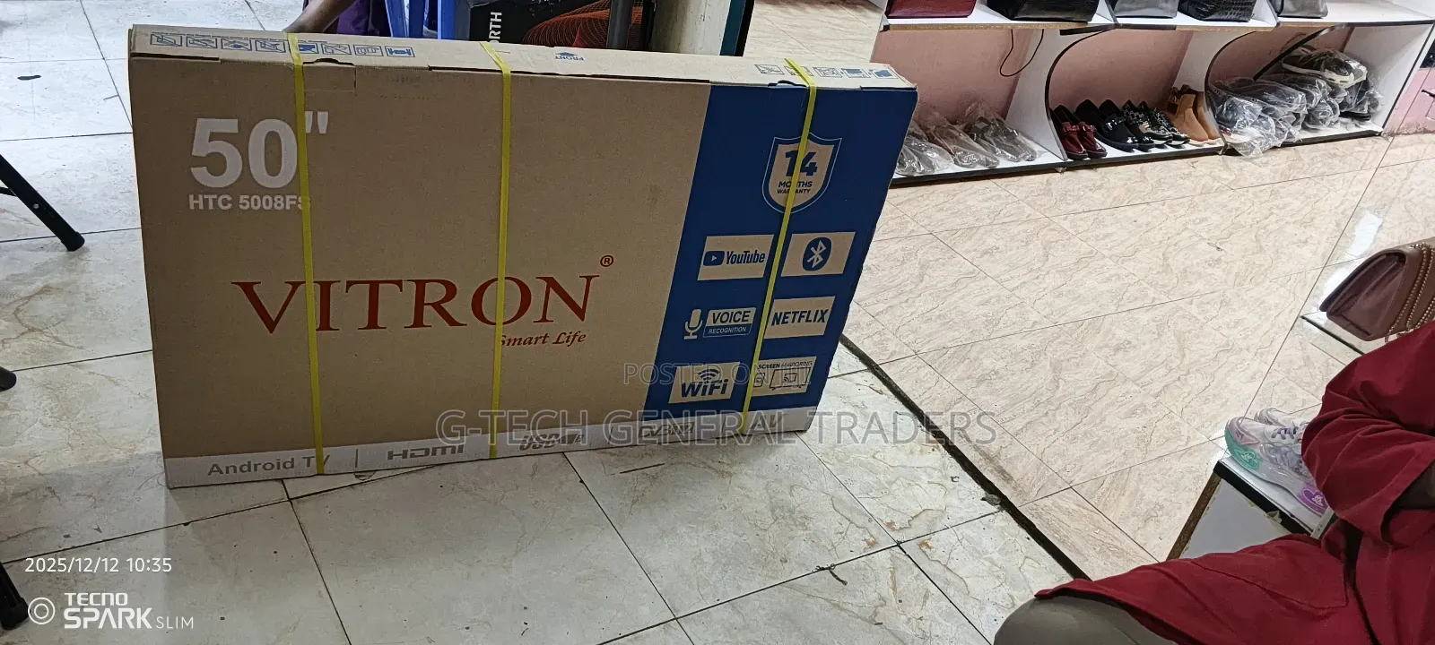 Vitron 50inch Smart Android Frameless Led Tv, Youtube, Netflix