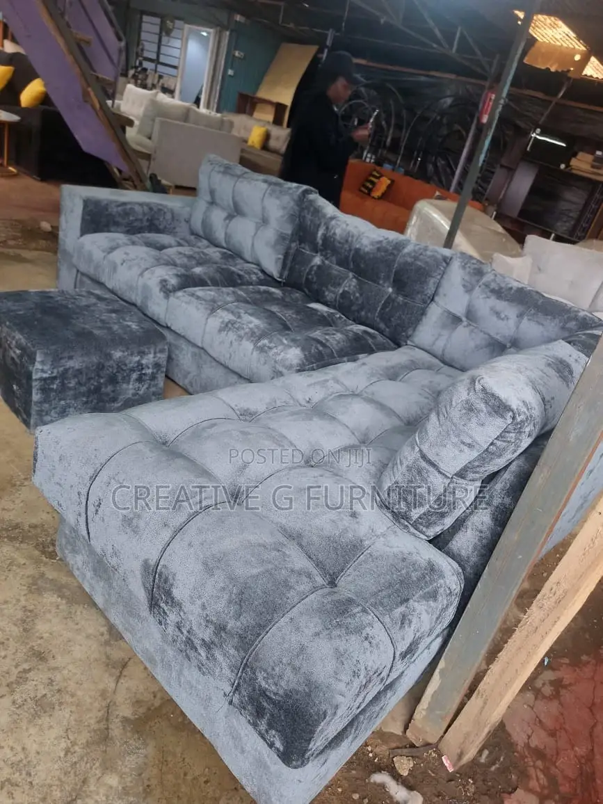 Upholstered 6 Seater L Sofa