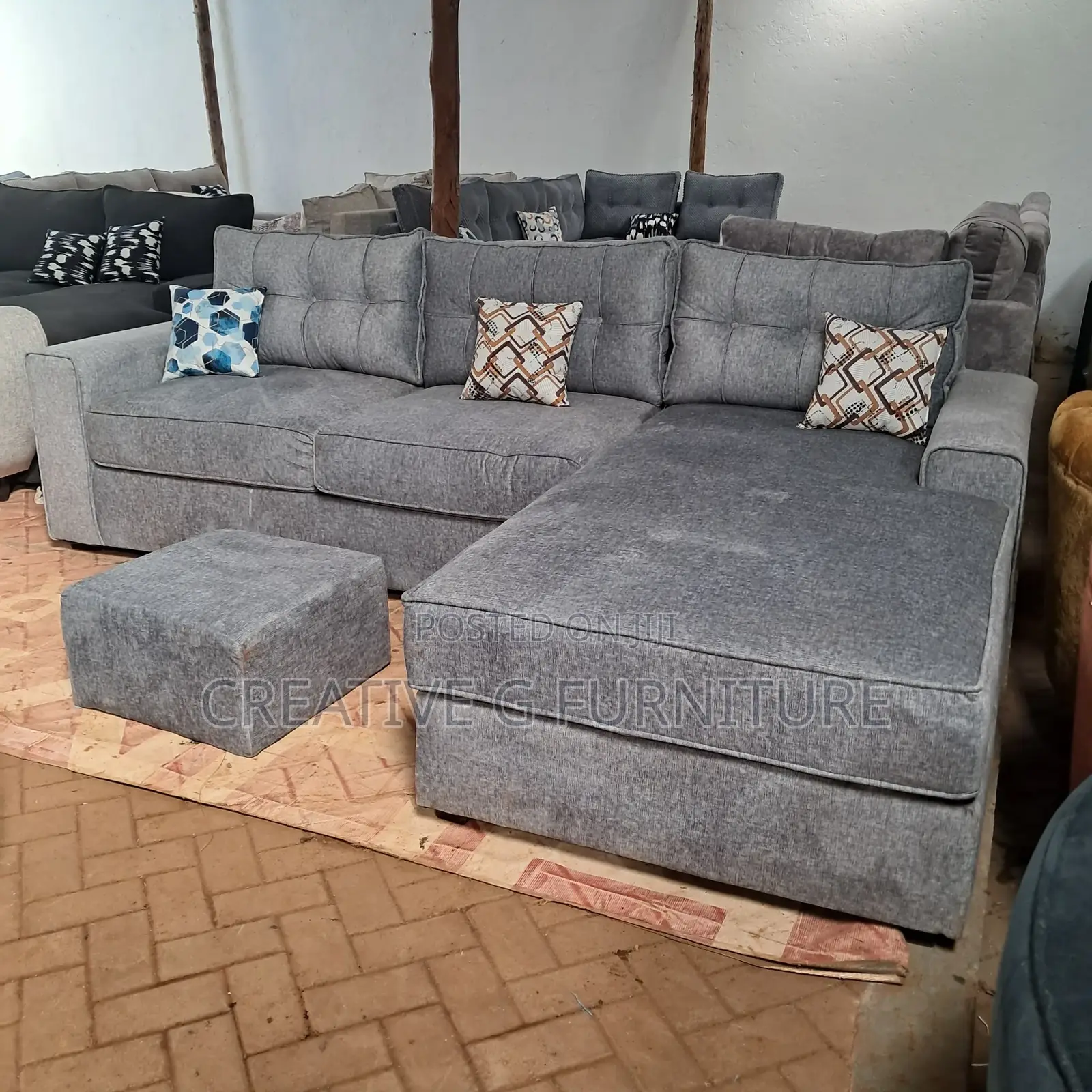 Elevated 6 Seater L Sofa