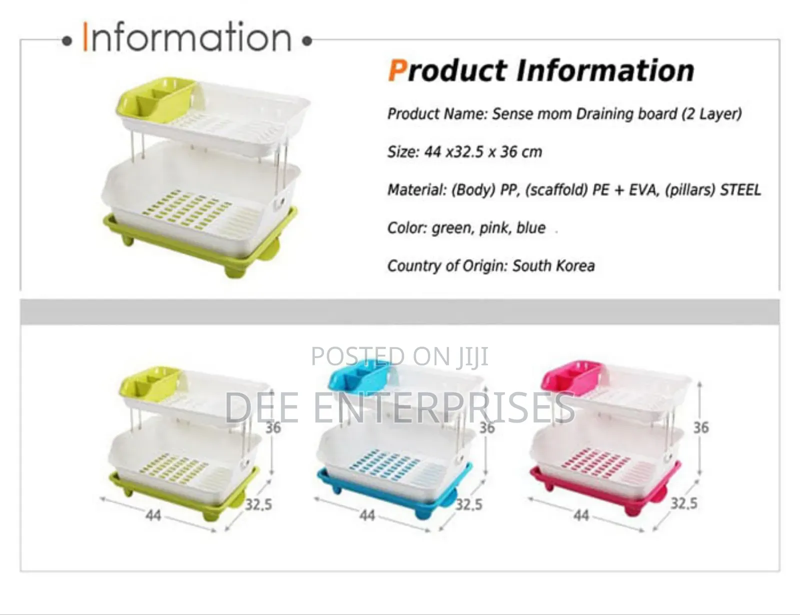 2layer Classy Plastic Dish Drainer
