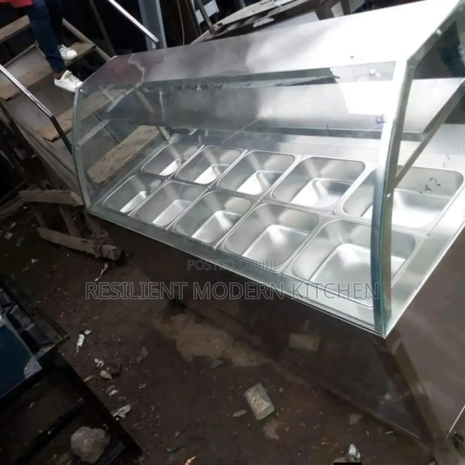 Commercial Stainless Steel Food Warmer Display With 10 Inserts