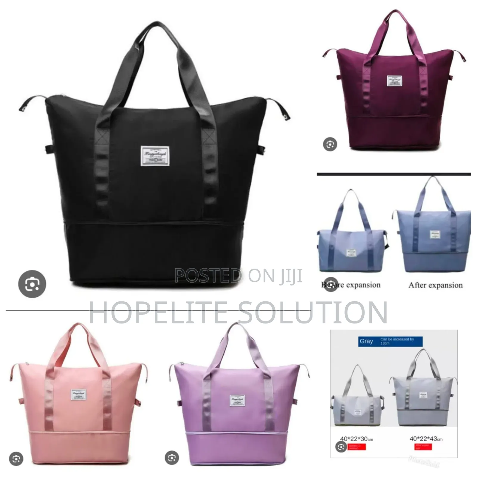 Expandable Zipper Bag Available