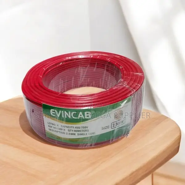 Elvin 2.5mm Red Corrosion Resistant PVC Electrical Cable