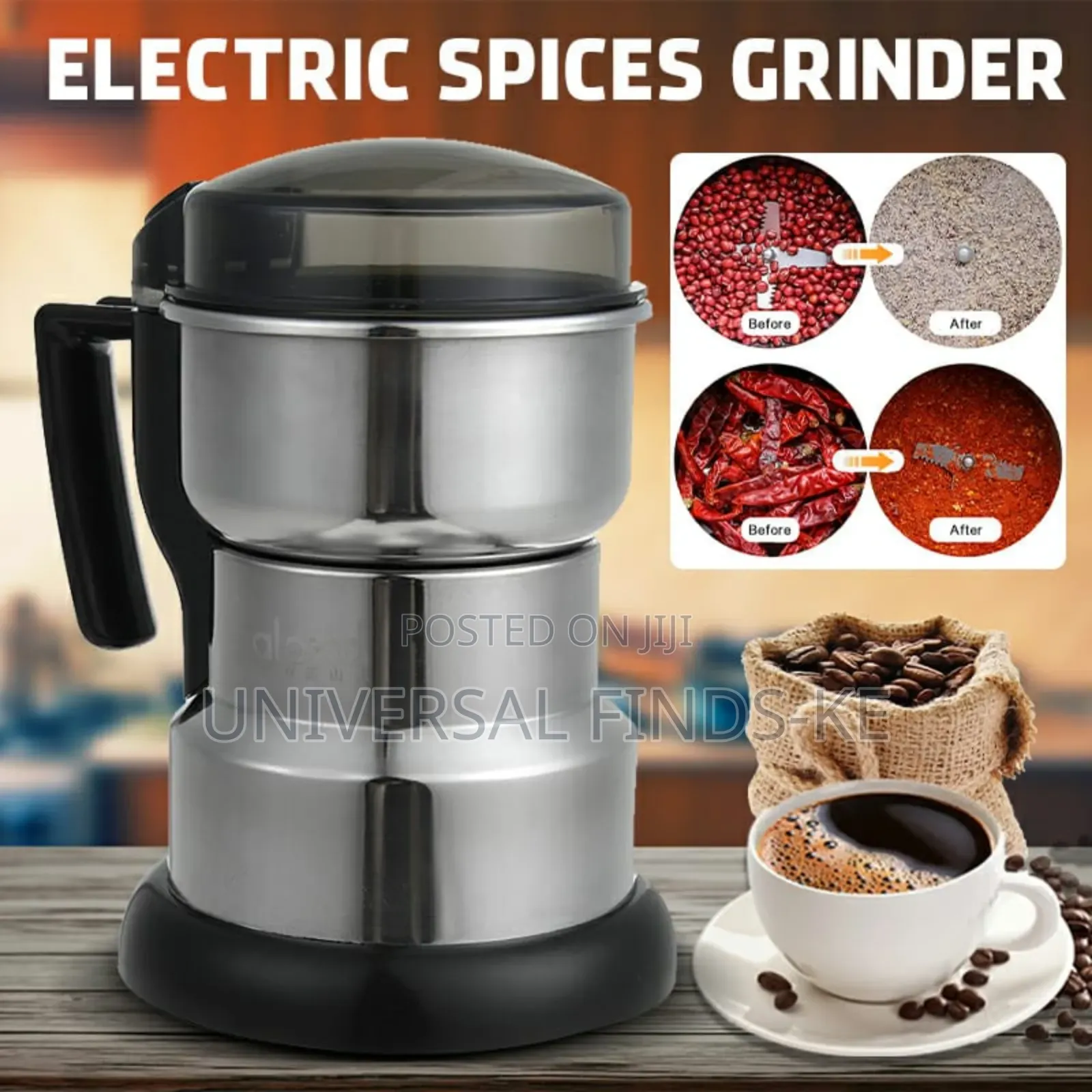 250w Stainless Electric Coffee/ Spice /Nuts Grinder
