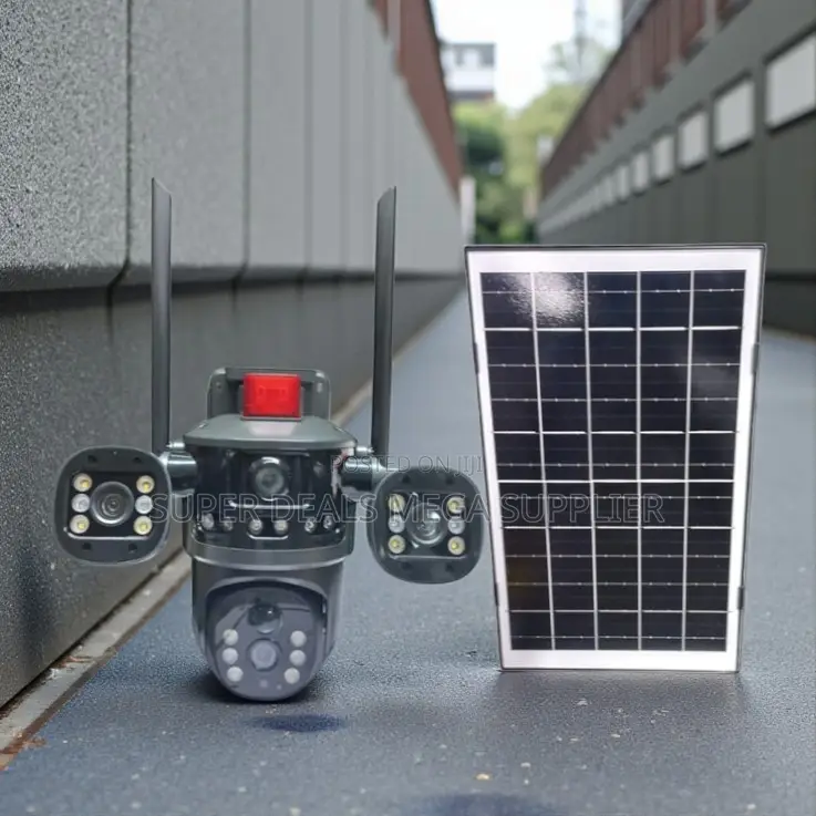 Full Color 24 7 Night Vision Multiple Lens 4g PTZ Solar Camera