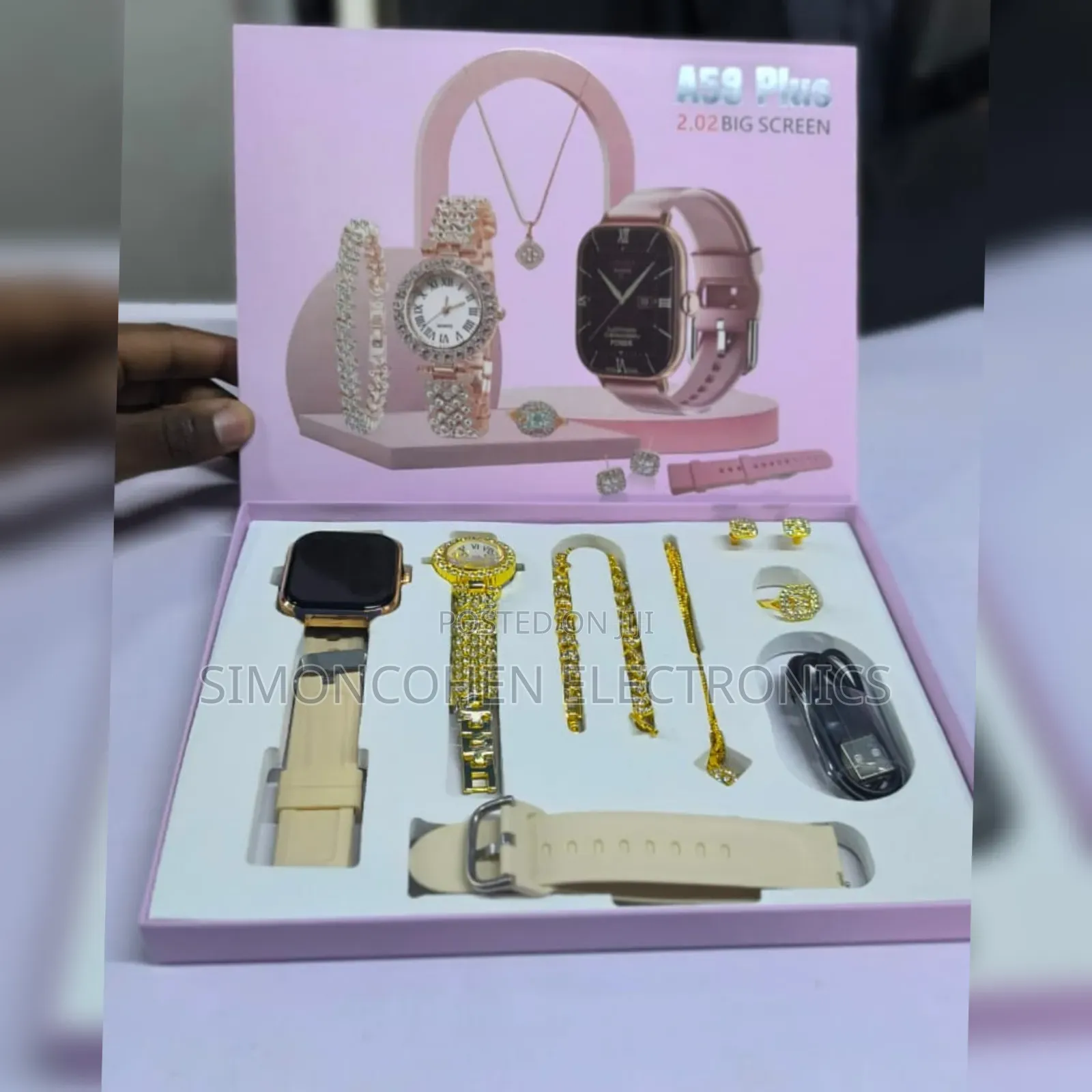 A58 Plus Smart Watch Plus Bracelet Combo Gift Set