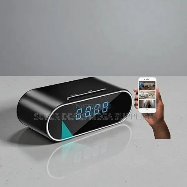 Slim Flexible Design Ir Support Wifi Table Clock Hidden Spy Camera