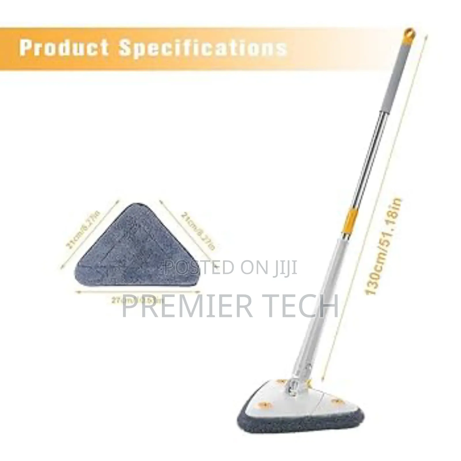 Long Handle Triangular Twist Mop