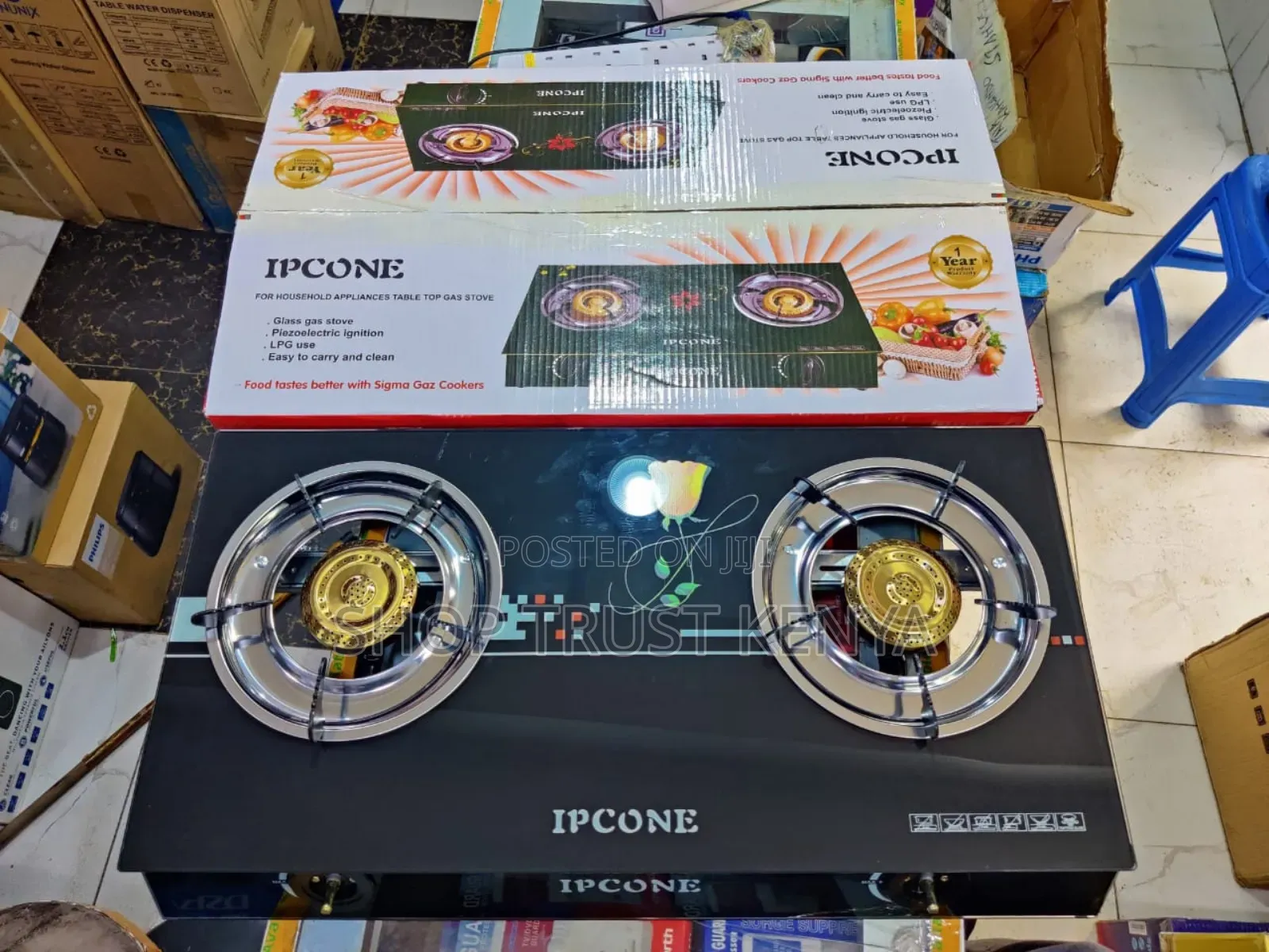 Ipcone 2 Burner Glass Top Cooker