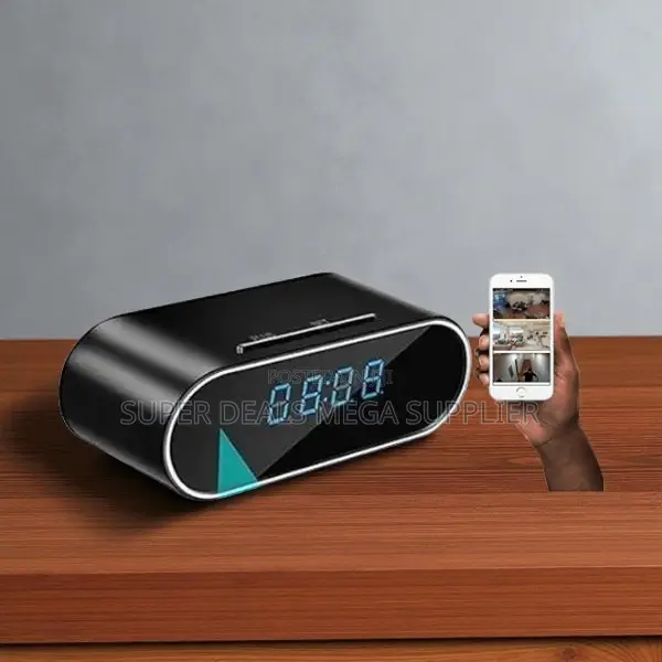 Wifi Table Clock Hidden Spy Camera With Remote Monitoring Feature