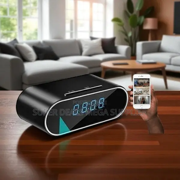Clear Vision Wifi Table Clock Hidden Spy Camera With Motion Detection