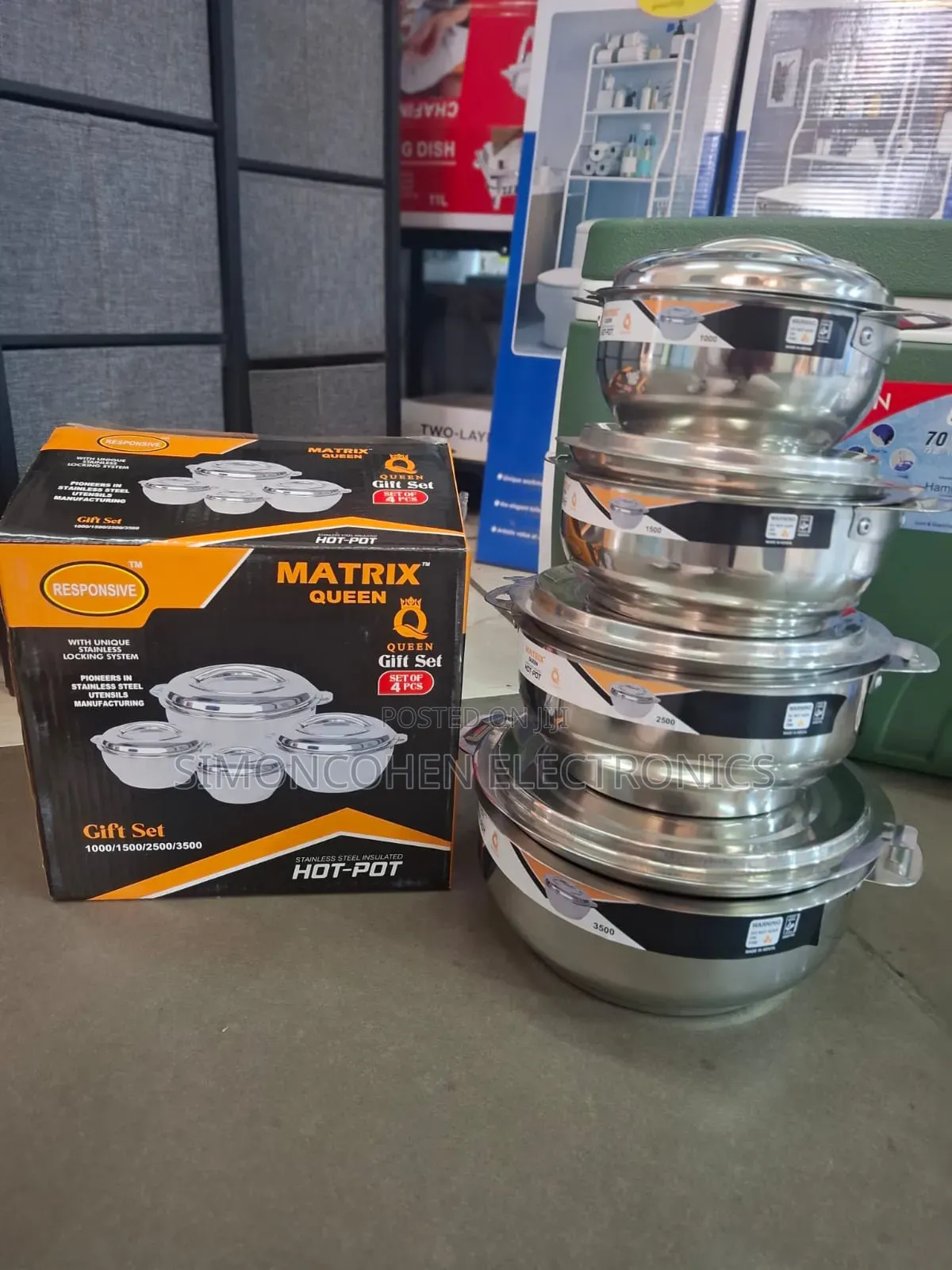 4pcs Matrix Stainless Steel Hotpots