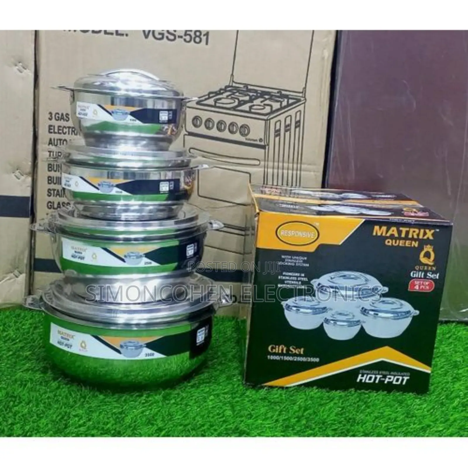 4pcs Matrix Stainless Steel Hotpots