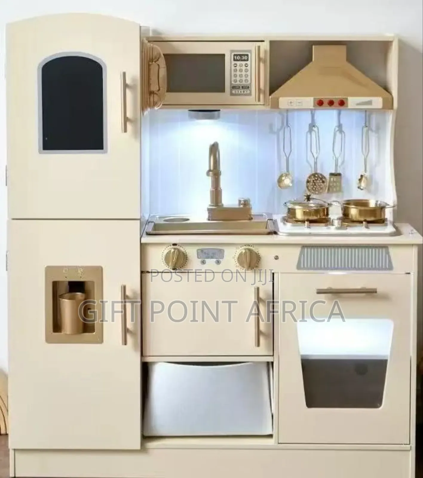 Wooden Kitchen Playset With Cooking Accessories For Kids
