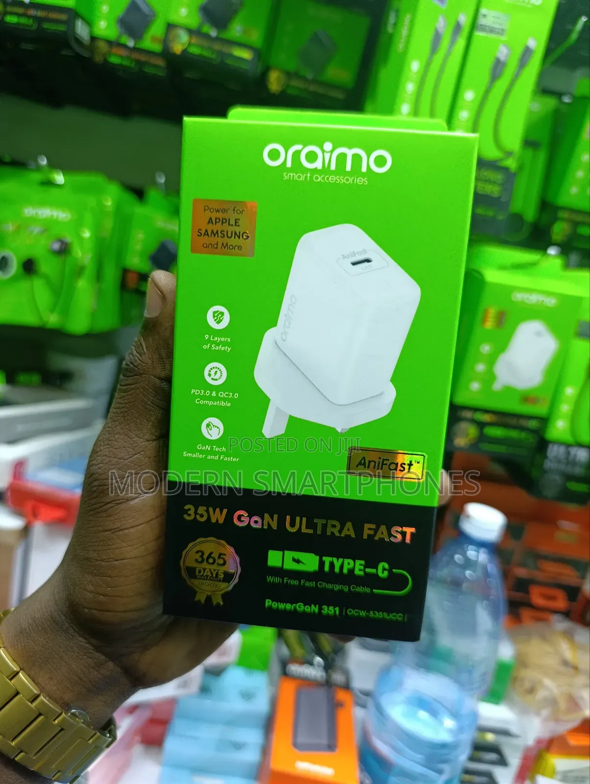 Oraimo 35w Gan Ultra Fast Charger For Apple Samsung And More