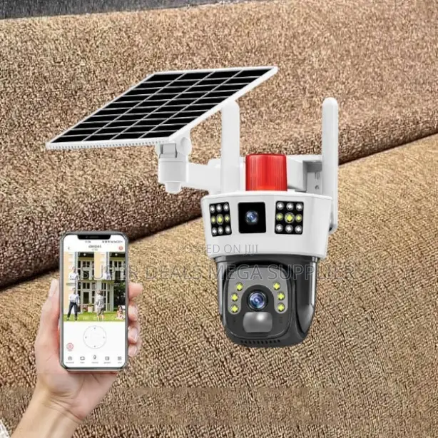 Stand Alone 4g Dual Lens Solar Camera Siren Alarm Outdoor